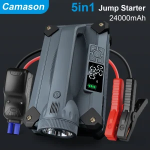 Car Jump Starter with Air Compressor Tire Inflator and Power Bank
