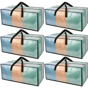 Heavy Duty Clear Moving Bags 6 Pack Extra Large